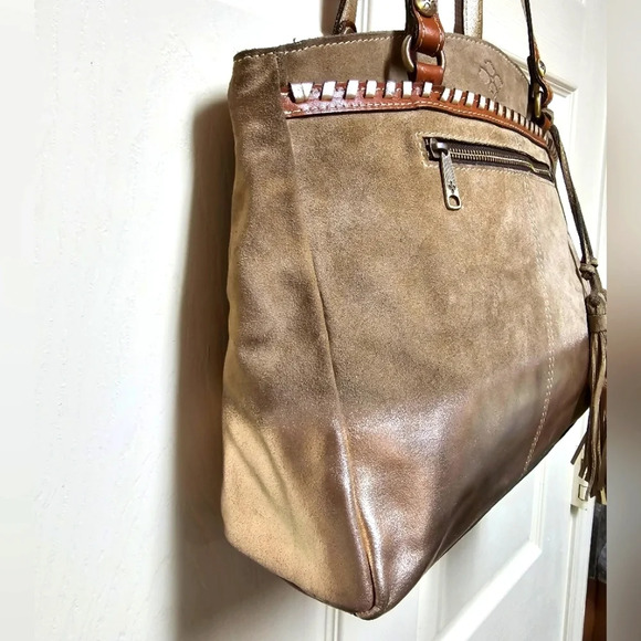 Patricia Nash Poppy Tote Metallic Dip Dye**RARE** - Picture 6 of 11